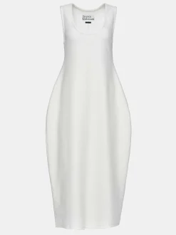 Women Source Unknown Dresses-Adua Vase Midi Dress, White