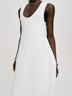 Women Source Unknown Dresses-Adua Vase Midi Dress, White