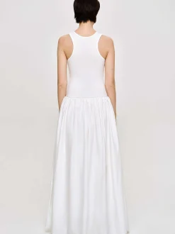 Women Source Unknown Dresses-Amal Drop Waist Racer Tank Dress, White