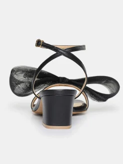 Women Source Unknown Shoes & Bags-Apogeo Tulle Bow Sandals, Black