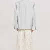 Women Source Unknown Accessories-Baia Boxy Wrap Blazer, Gainsboro Grey