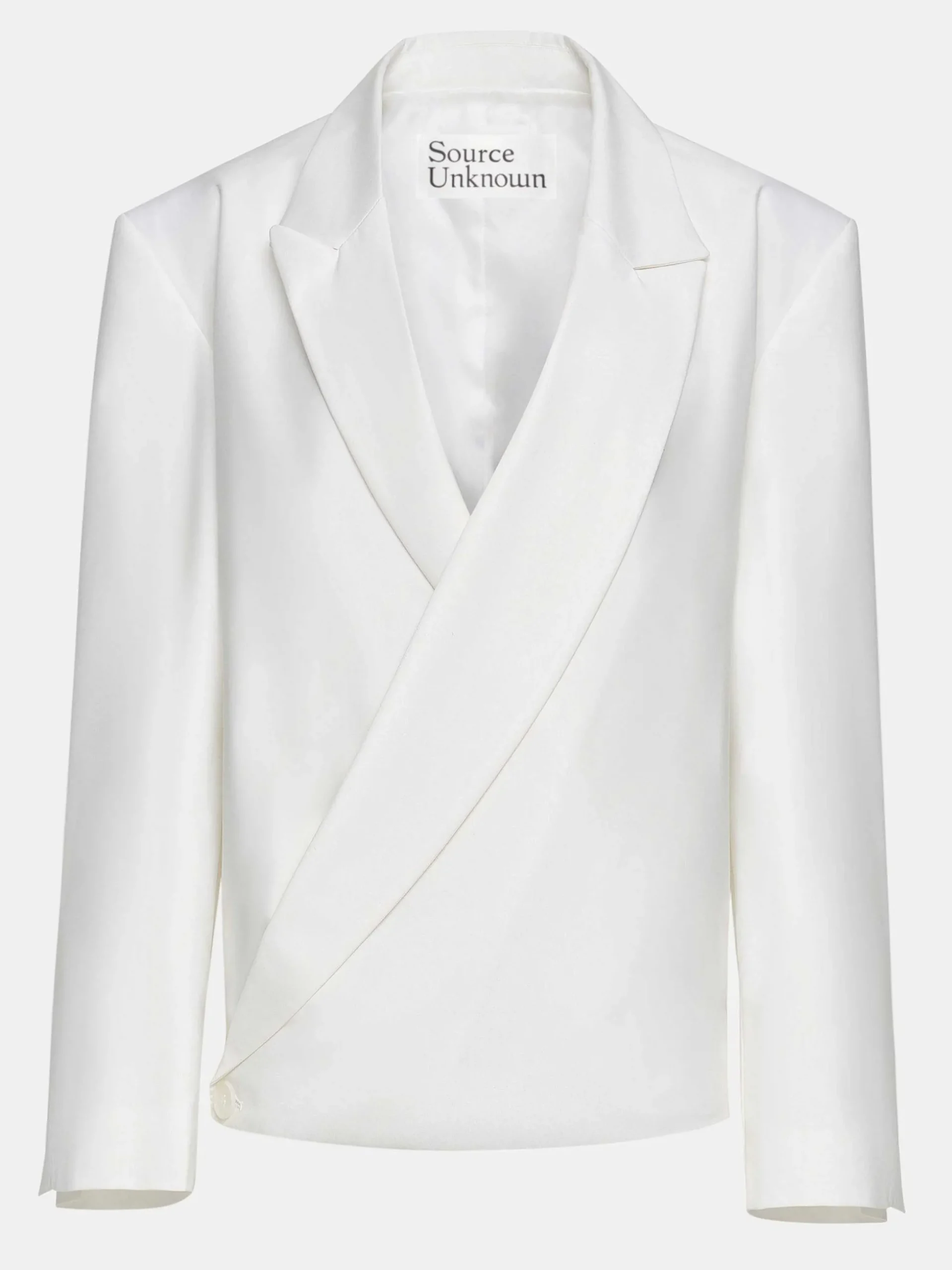 Women Source Unknown Accessories-Baia Boxy Wrap Blazer, White