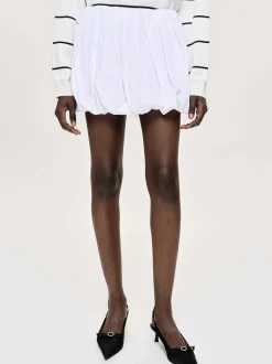 Women Source Unknown Clothing-Balloon Miniskirt, White