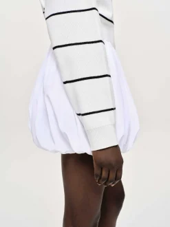 Women Source Unknown Clothing-Balloon Miniskirt, White
