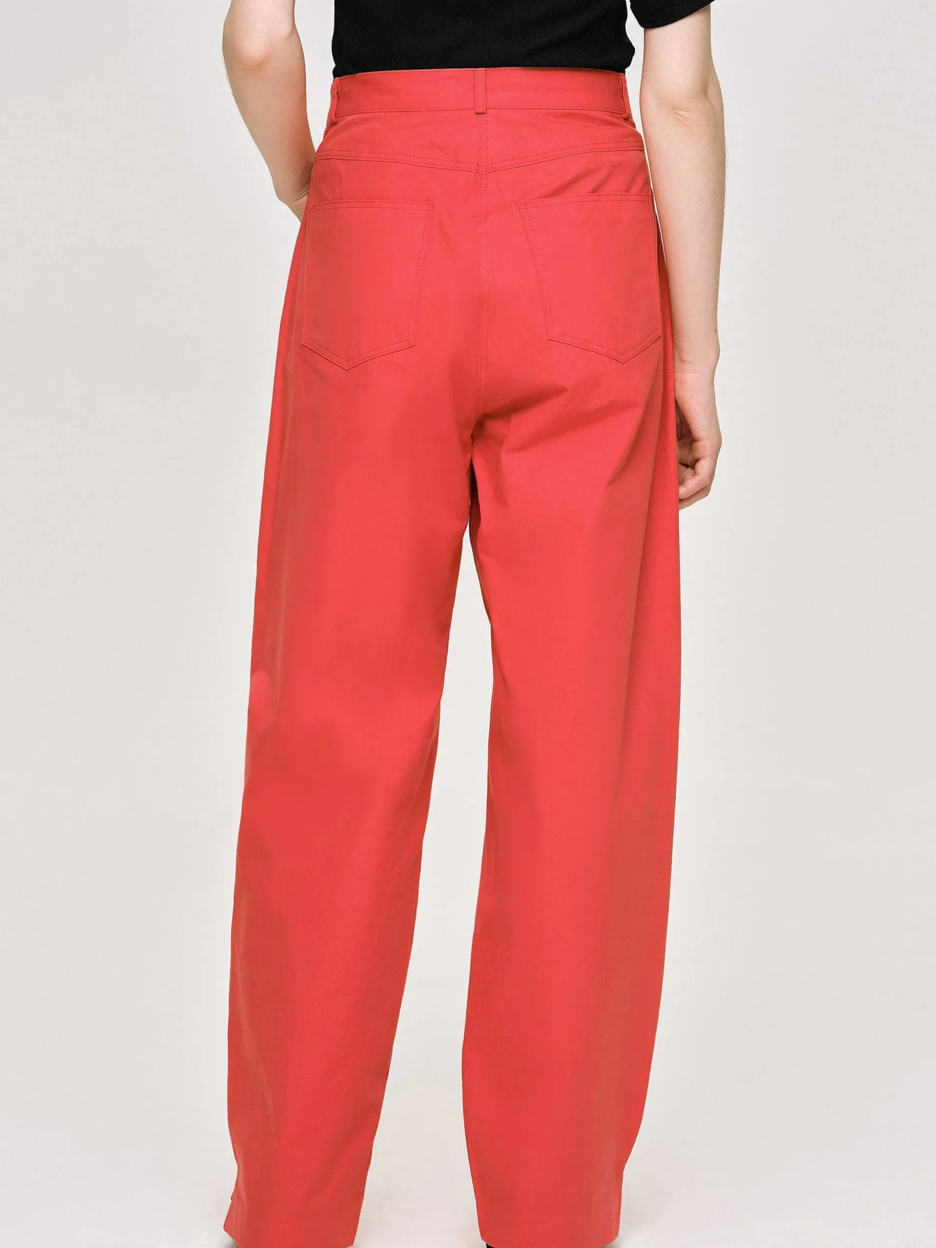 Women Source Unknown Bottoms-Barrel-Leg Pants, Red