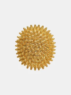 Women Source Unknown Accessories-Beaded Ball Earrings, Gold