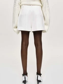 Women Source Unknown Bottoms-Belted Wide Shorts, White