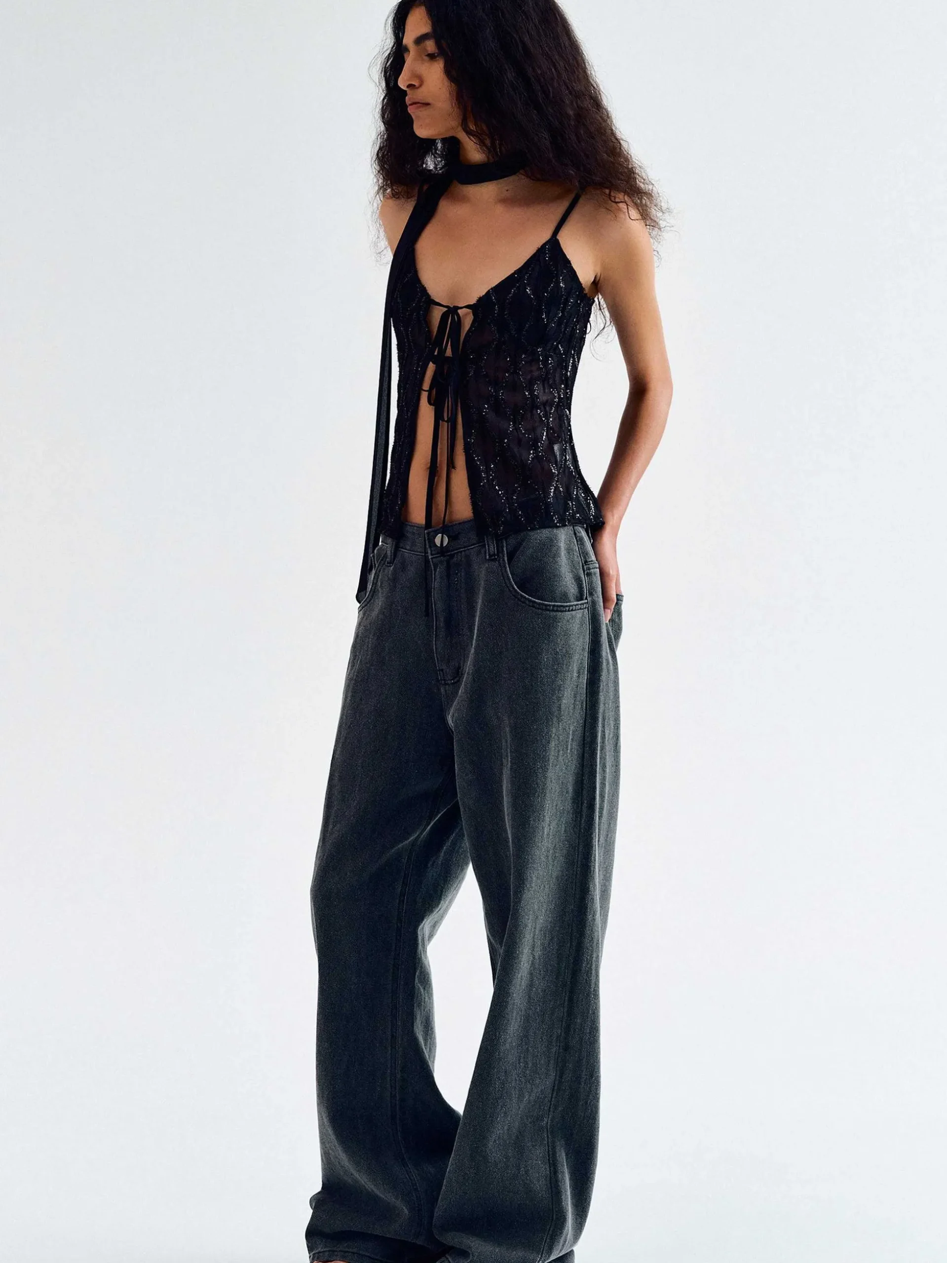 Women Source Unknown Denim-Boyfriend Pigment Jeans, Sharkskin