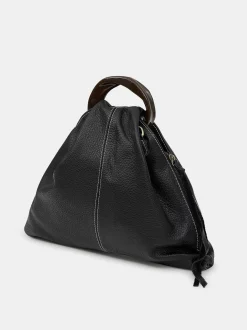 Women Source Unknown Shoes & Bags-Calfskin Triangle Tote, Black
