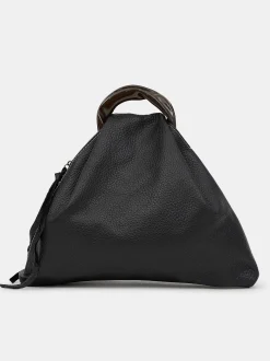 Women Source Unknown Shoes & Bags-Calfskin Triangle Tote, Black