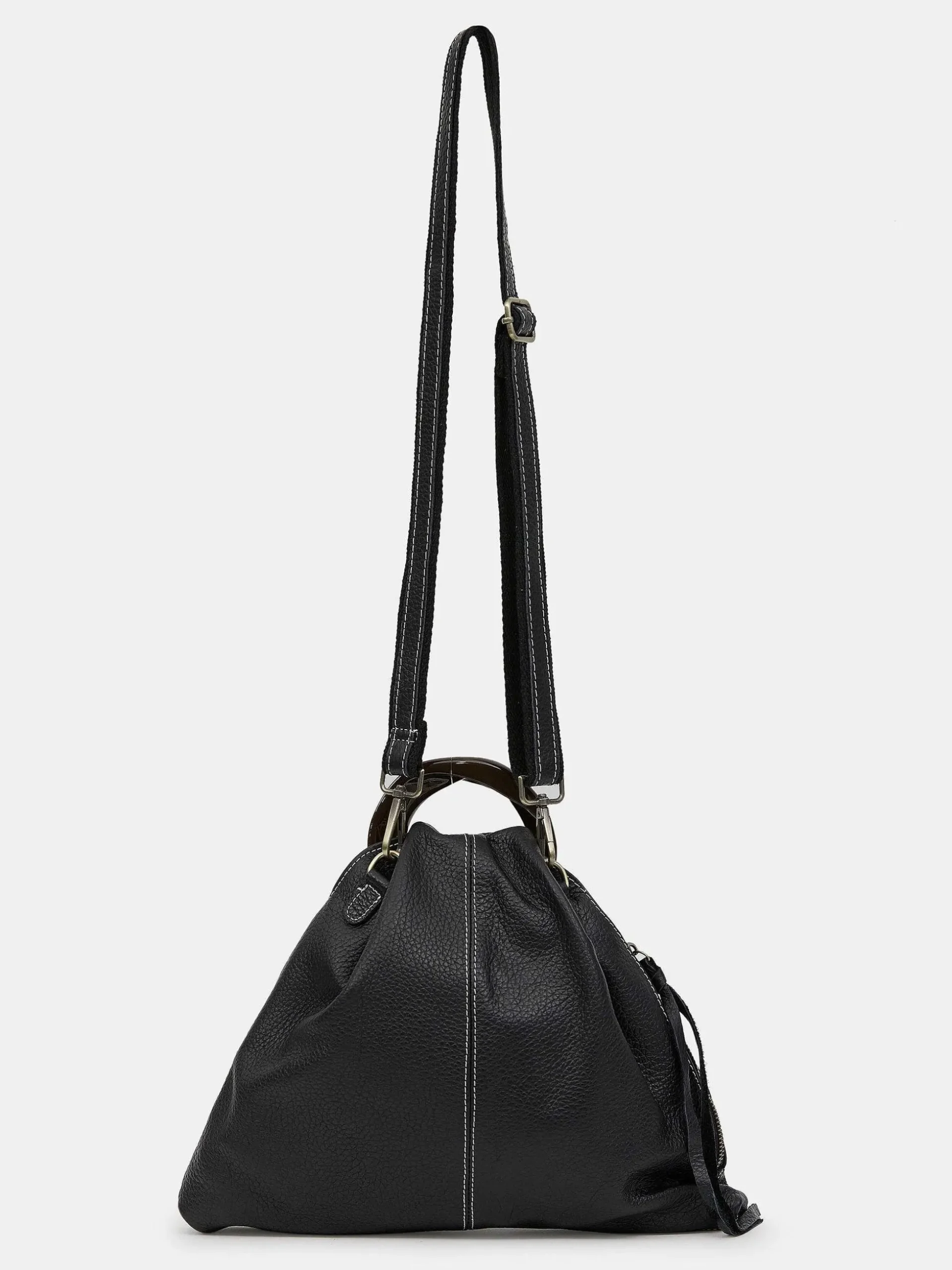 Women Source Unknown Shoes & Bags-Calfskin Triangle Tote, Black