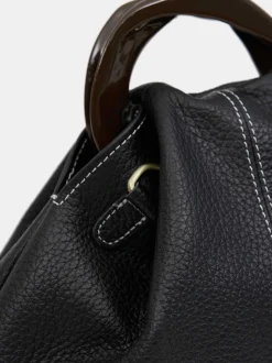 Women Source Unknown Shoes & Bags-Calfskin Triangle Tote, Black