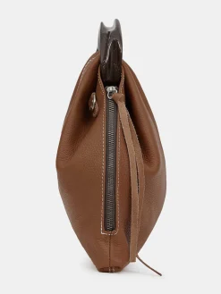 Women Source Unknown Shoes & Bags-Calfskin Triangle Tote, Brunette