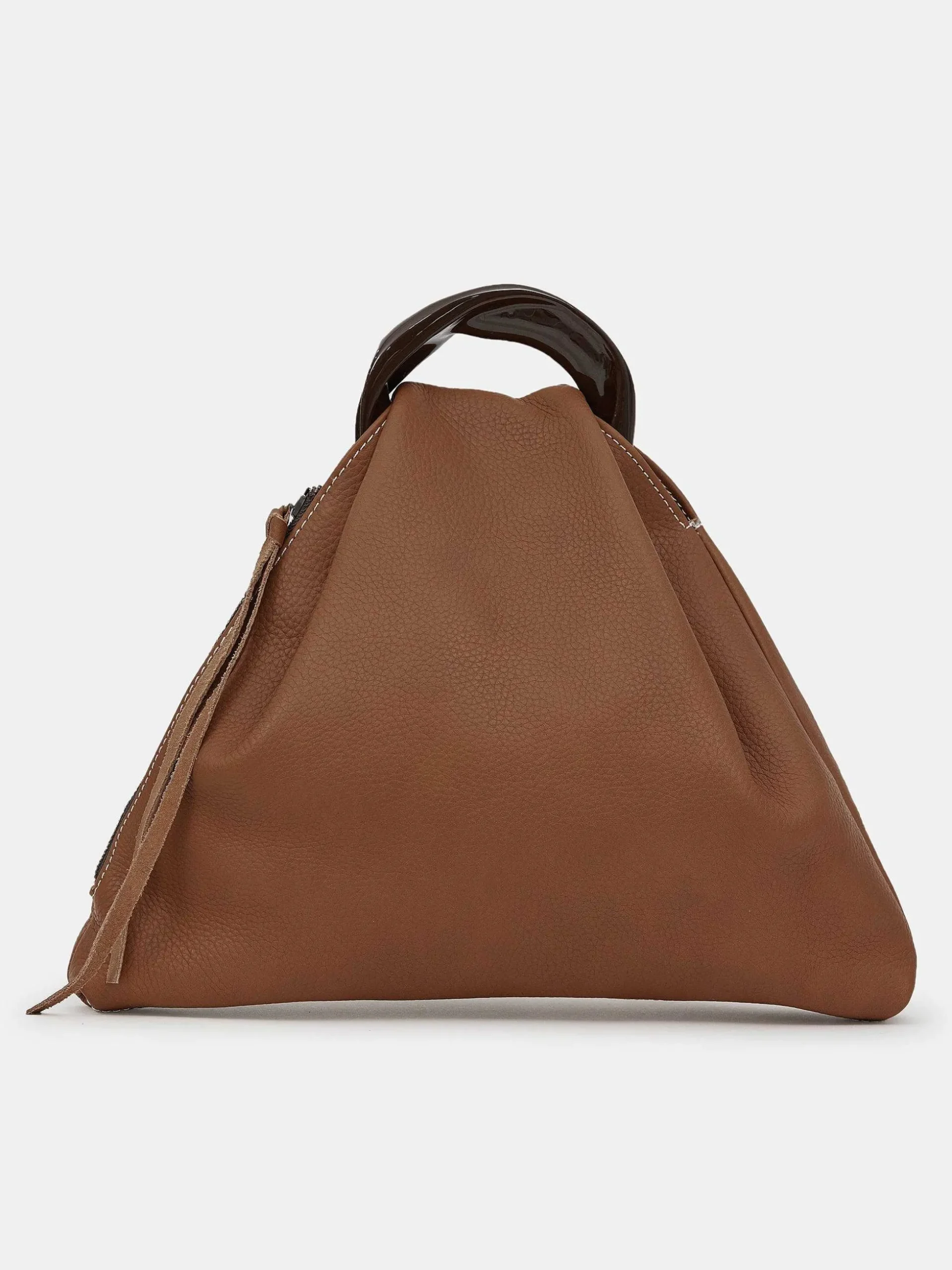 Women Source Unknown Shoes & Bags-Calfskin Triangle Tote, Brunette
