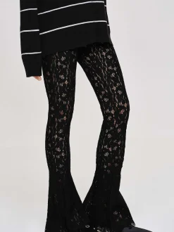 Women Source Unknown Accessories-Chantilly Lace Pants, Black