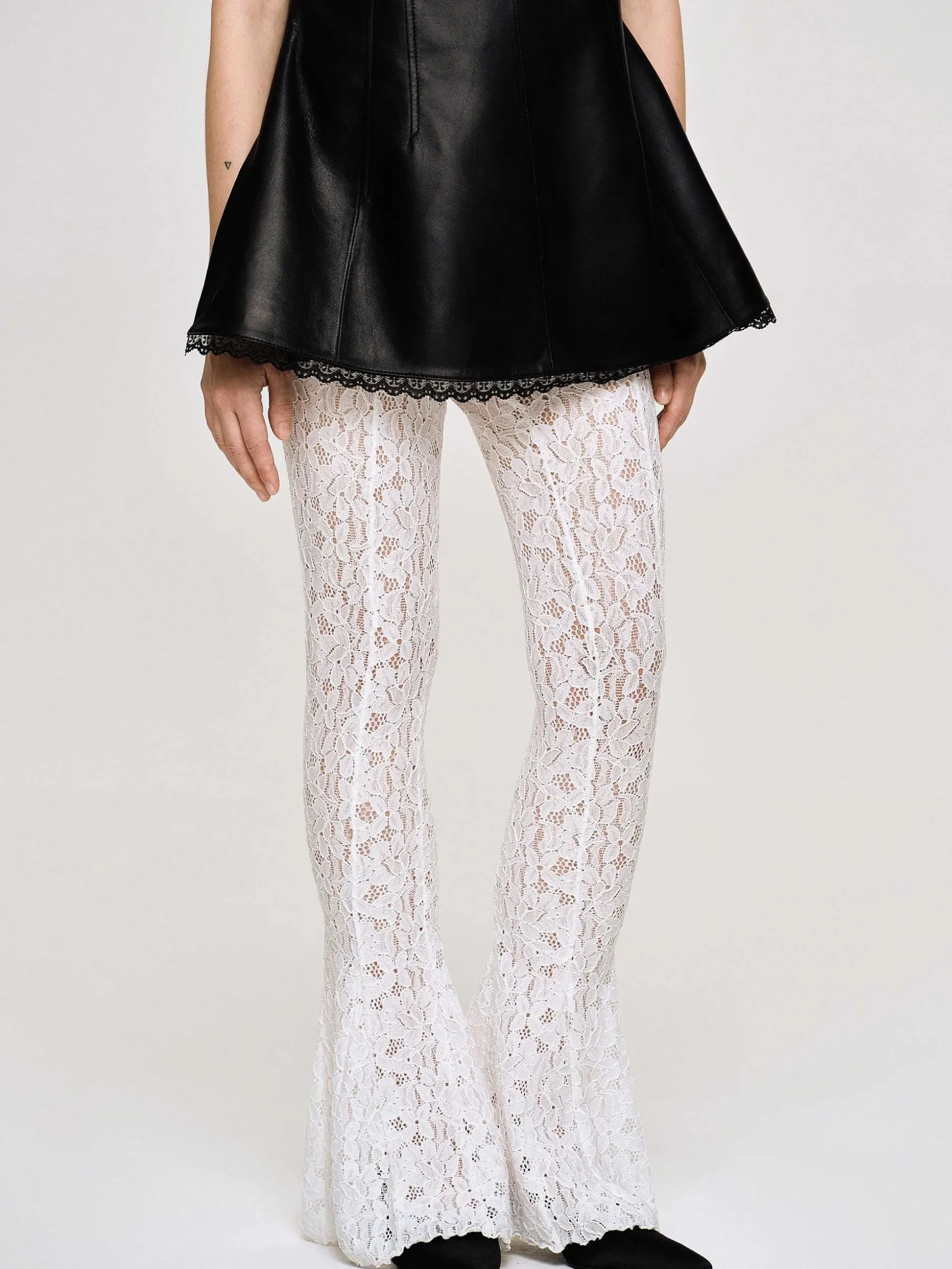 Women Source Unknown Accessories-Chantilly Lace Pants, White