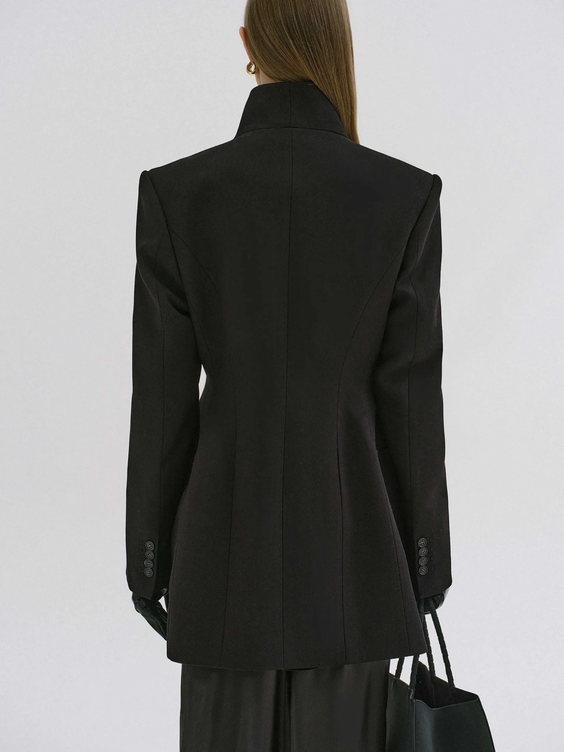 Women Source Unknown Clothing-Corrin Wrap Blazer, Black