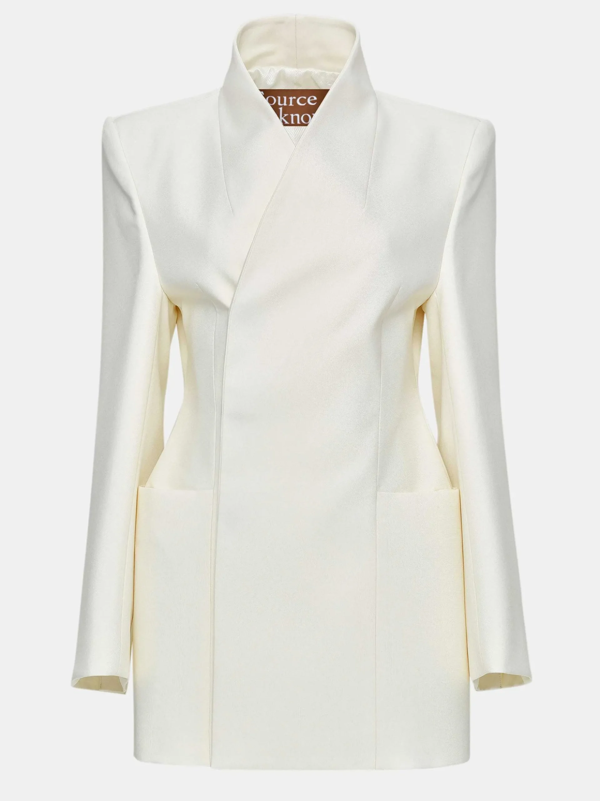 Women Source Unknown Clothing-Corrin Wrap Blazer, Cream