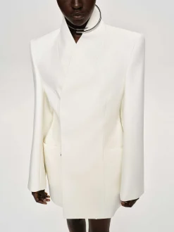 Women Source Unknown Clothing-Corrin Wrap Blazer, Cream