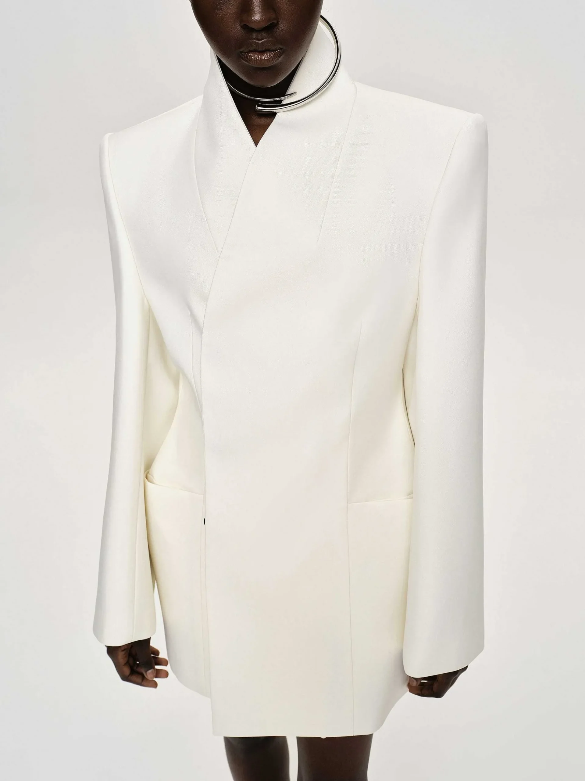 Women Source Unknown Outerwear-Corrin Wrap Blazer, Cream