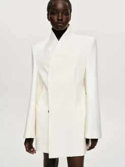 Women Source Unknown Outerwear-Corrin Wrap Blazer, Cream