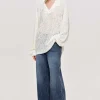 Women Source Unknown Accessories-Crochet Collar Top, Ivory