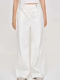 Women Source Unknown Denim-Crossover Jeans, White