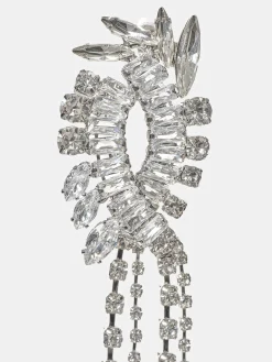 Women Source Unknown Clothing-Crystal Drop Earrings, Silver