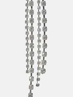 Women Source Unknown Clothing-Crystal Drop Earrings, Silver