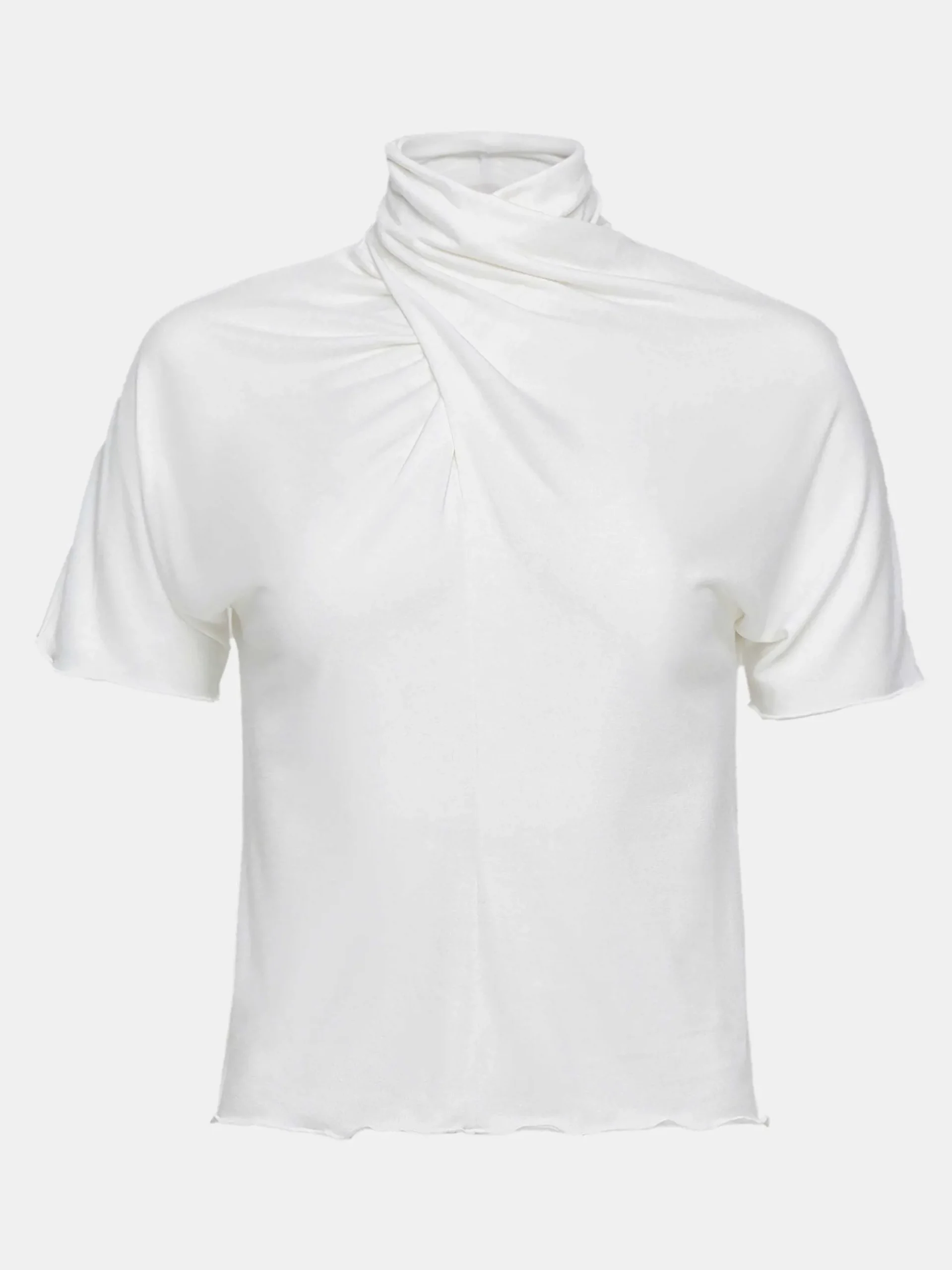 Women Source Unknown Clothing-Daye Cross Neck T-Shirt, White