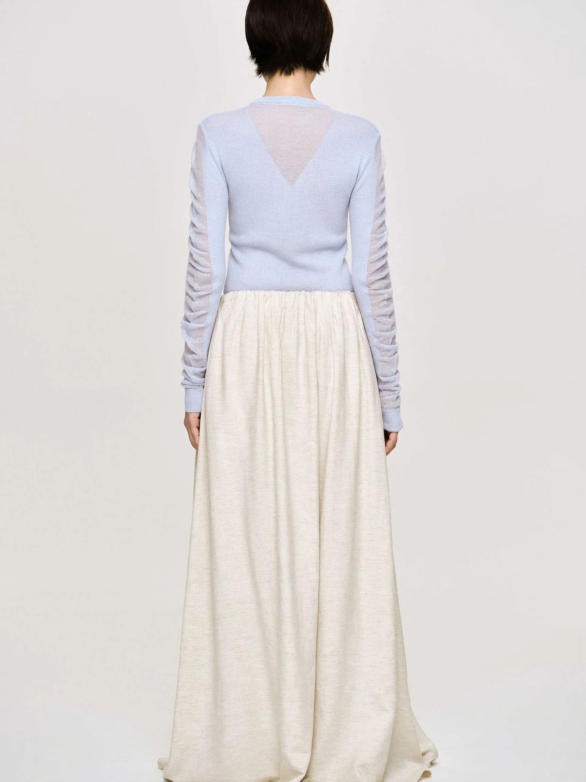 Women Source Unknown Bottoms-Dhanila Floor-Length Linen Skirt, Natural