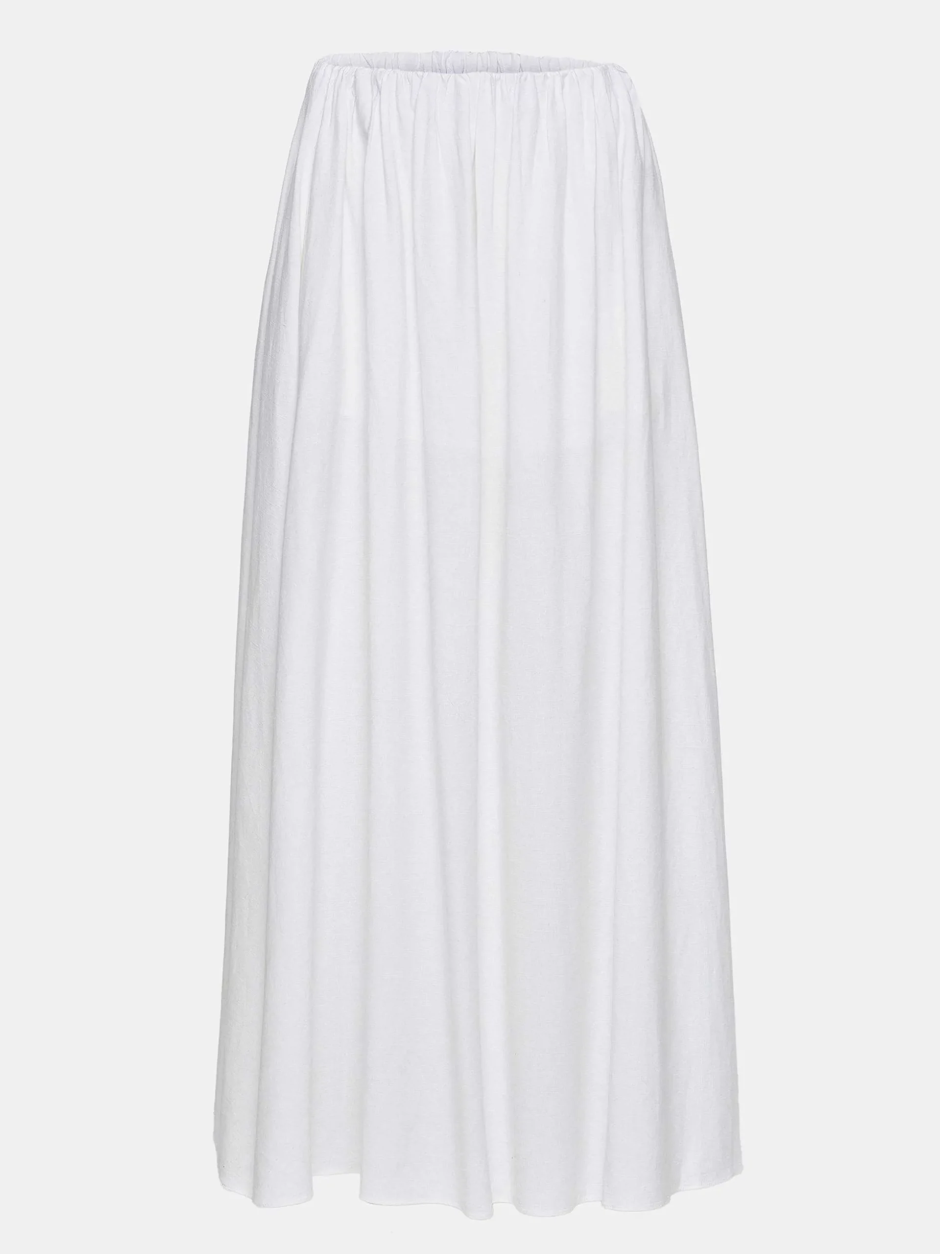 Women Source Unknown Bottoms-Dhanila Floor-Length Linen Skirt, Optic White