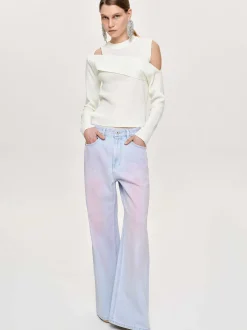 Women Source Unknown Knitwear-Draped Cut-Out Knit, White