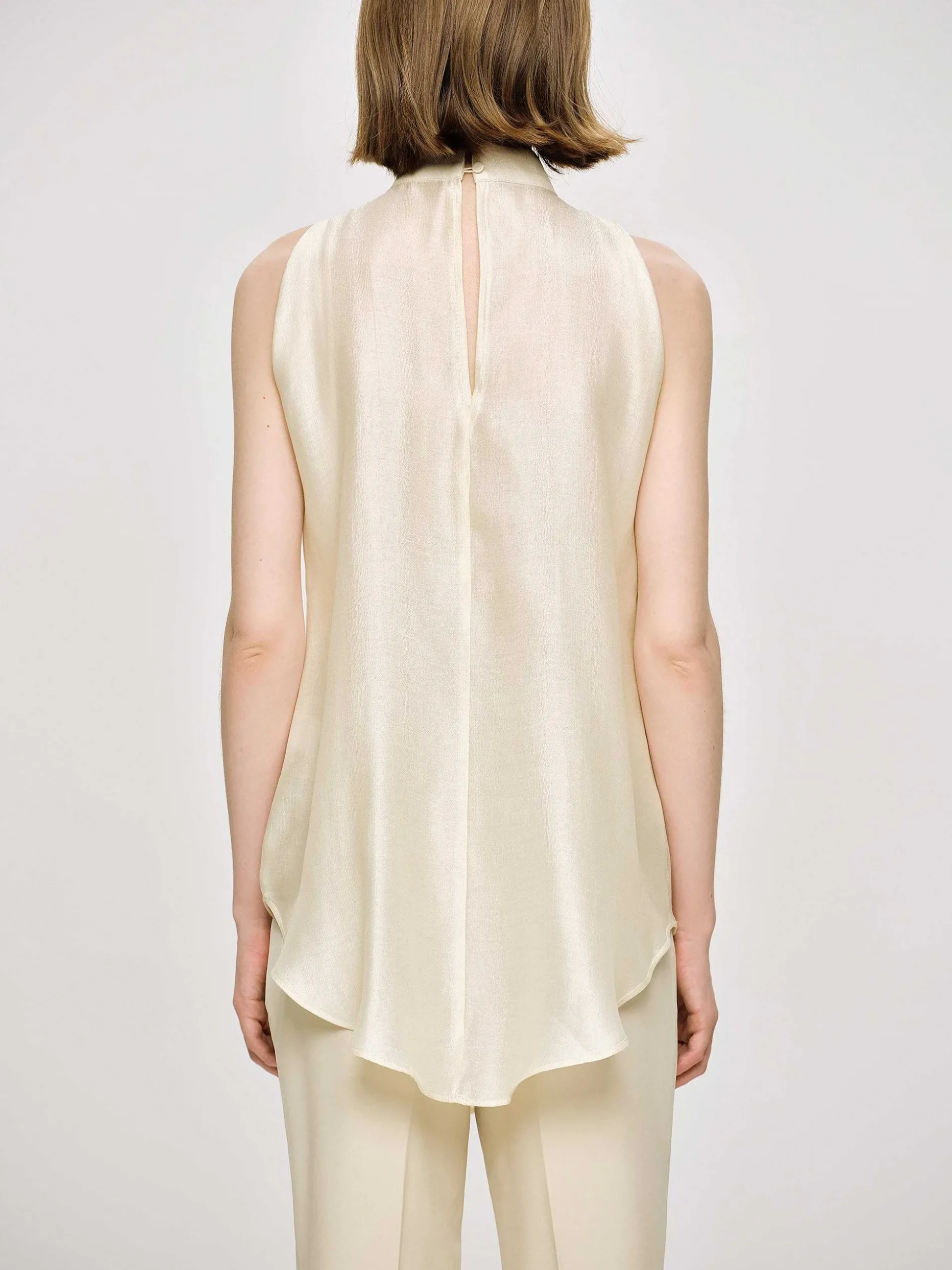 Women Source Unknown Accessories-Draped Ruffle Top, Champaign