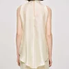 Women Source Unknown Accessories-Draped Ruffle Top, Champaign