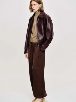 Women Source Unknown Accessories-Ennio Faux-Leather Bomber Jacket,