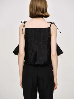 Women Source Unknown Tops-Extra Cropped Camisole, Black
