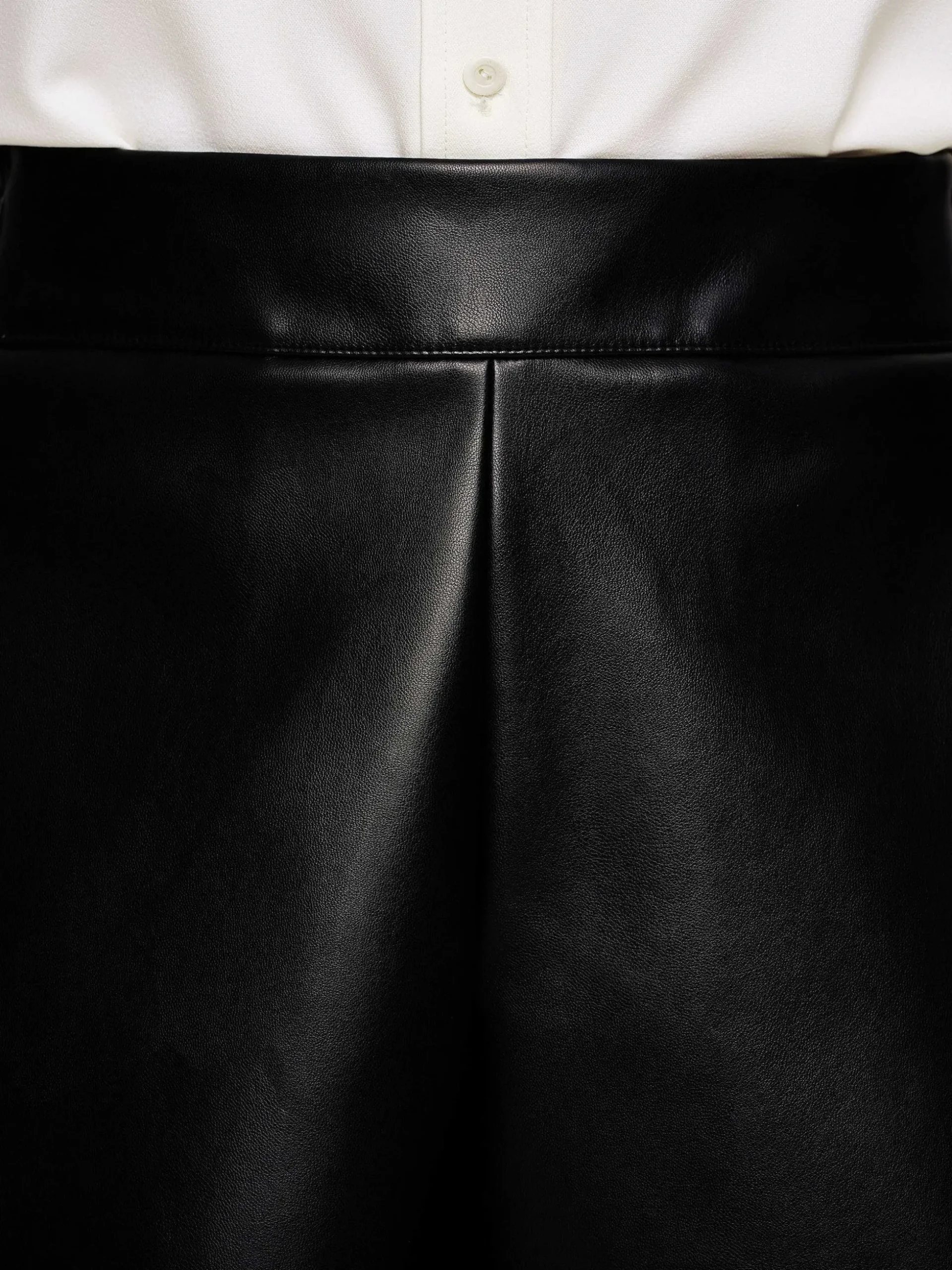 Women Source Unknown Accessories-Faux Leather Shorts, Black