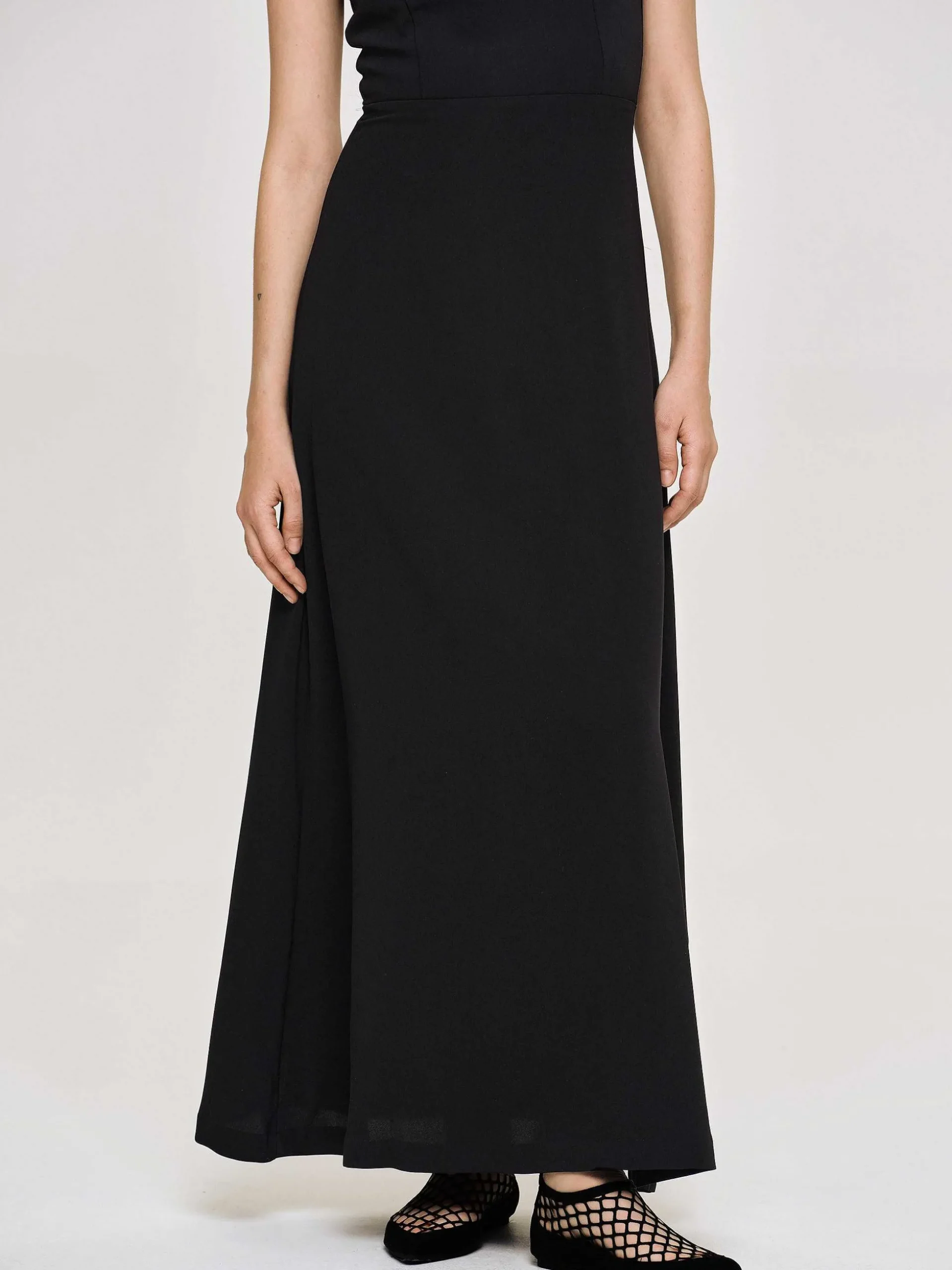Women Source Unknown Dresses-Fitted Maxi Dress, Black