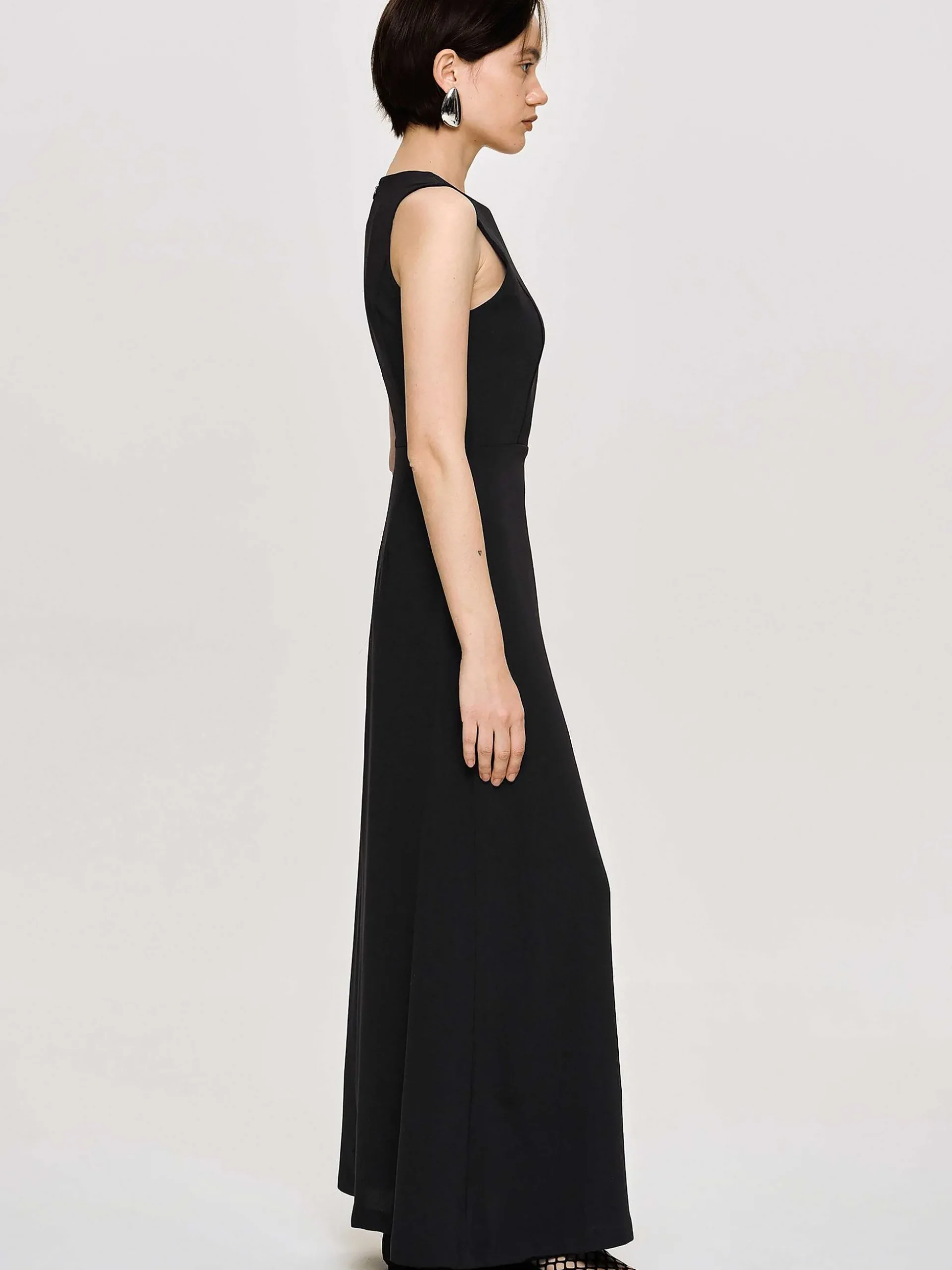 Women Source Unknown Dresses-Fitted Maxi Dress, Black