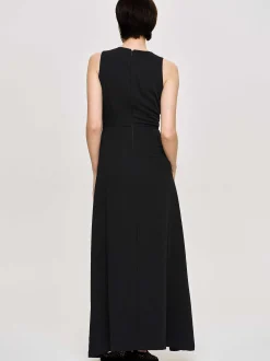 Women Source Unknown Dresses-Fitted Maxi Dress, Black