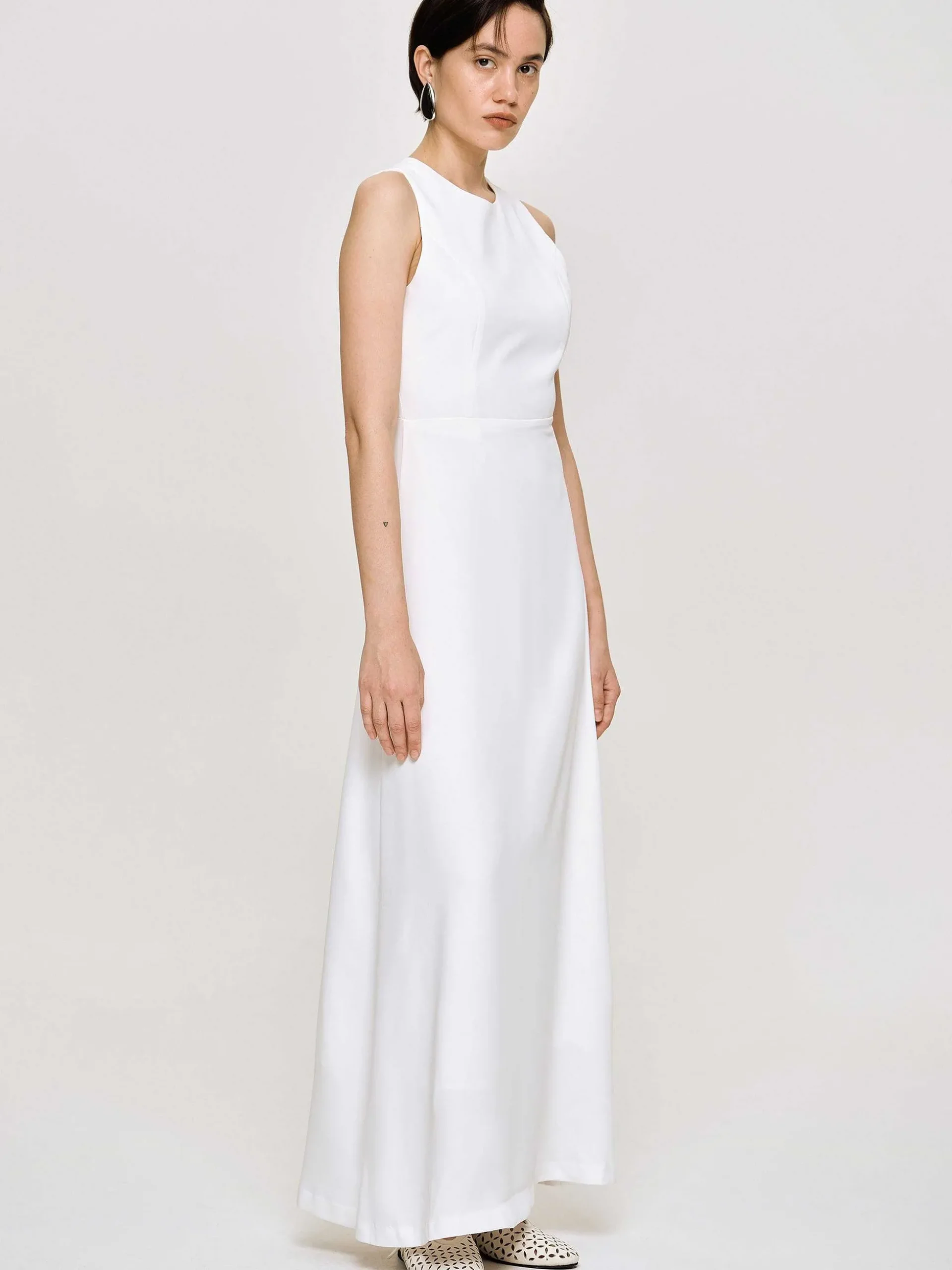 Women Source Unknown Dresses-Fitted Maxi Dress, White