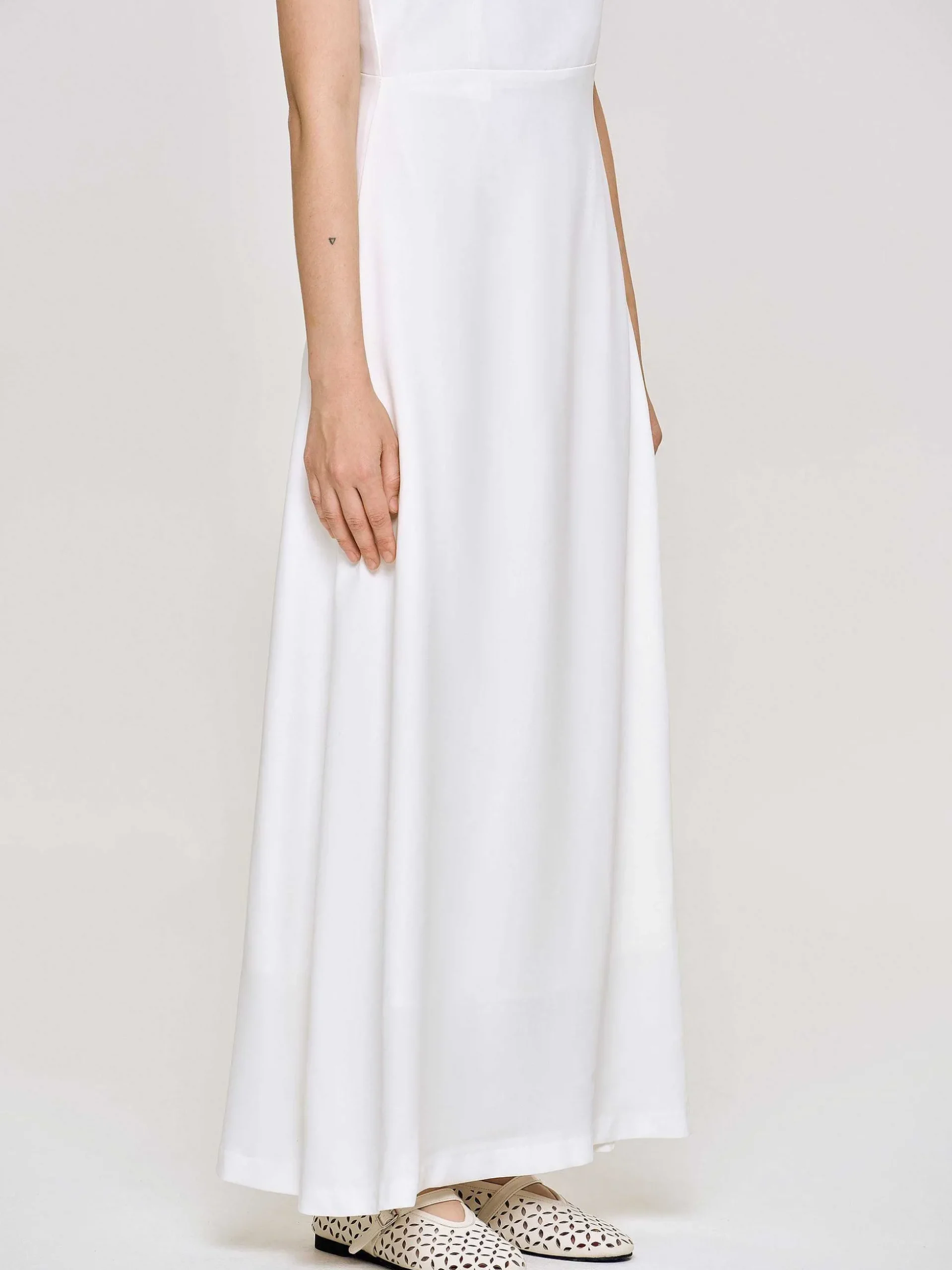Women Source Unknown Dresses-Fitted Maxi Dress, White