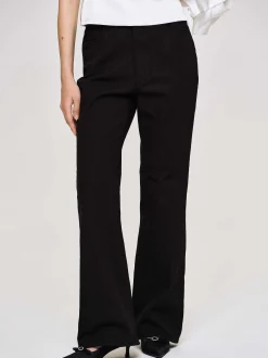 Women Source Unknown Clothing-Flared Long Leg Jeans, Black