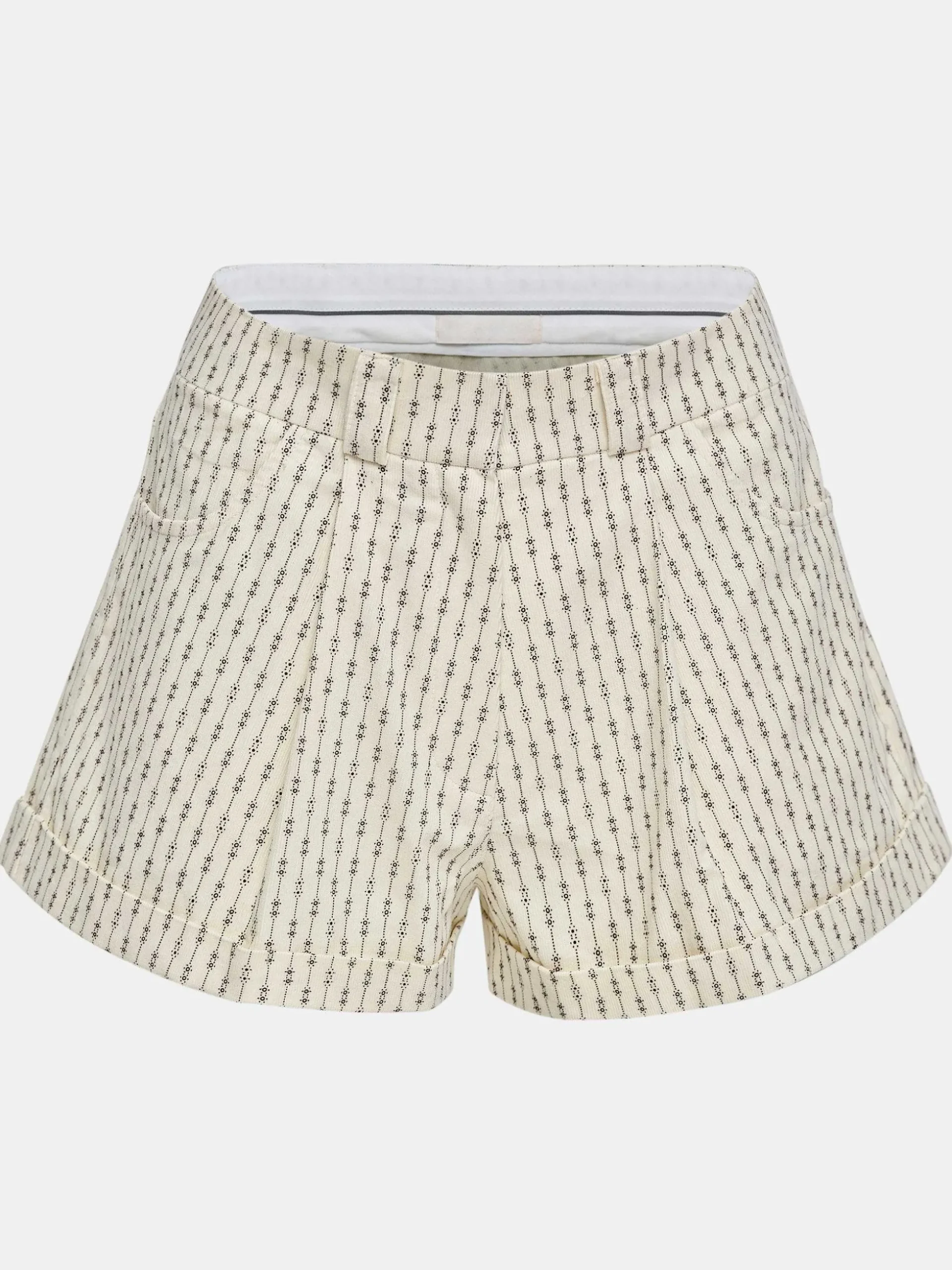 Women Source Unknown Bottoms-Floral Micro Shorts, Ivory