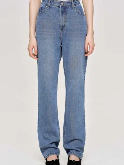 Women Source Unknown Clothing-Full-Length Slim Jeans, Medium Blue