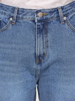 Women Source Unknown Clothing-Full-Length Slim Jeans, Medium Blue