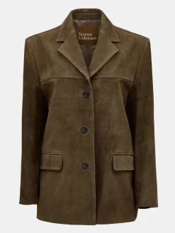 Women Source Unknown Accessories-Hailey Lambskin Blazer, Pecan