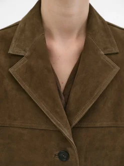 Women Source Unknown Accessories-Hailey Lambskin Blazer, Pecan