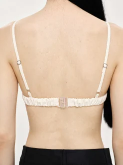 Women Source Unknown Tops-Heart Neck Cotton Bra Top, Canvas
